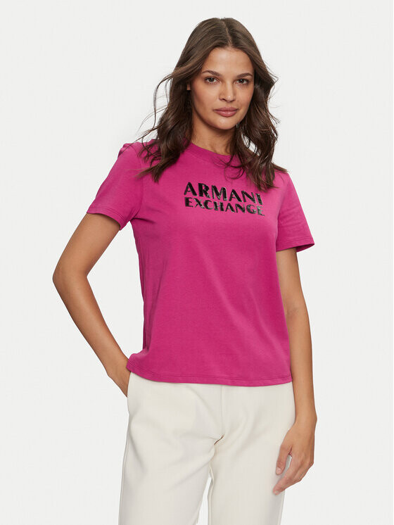 

Футболка стандартного кроя Armani Exchange, розовый