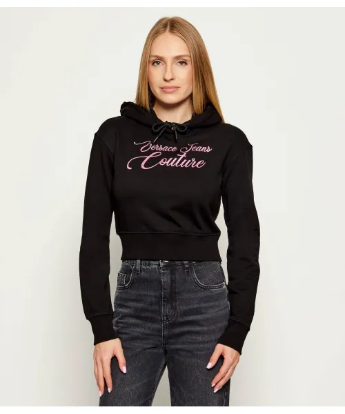 

Толстовка Cropped fit Versace Jeans Couture, черный