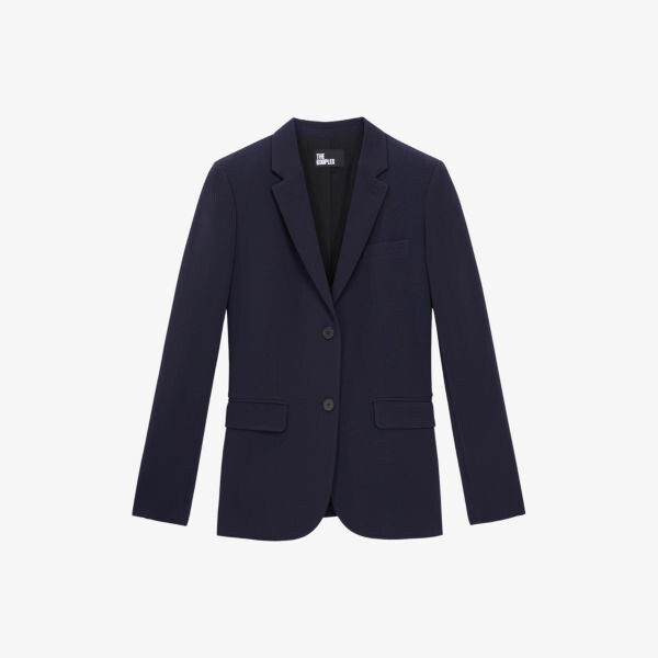

Однобортный пиджак узкого кроя из эластичной ткани The Kooples, цвет nav03
