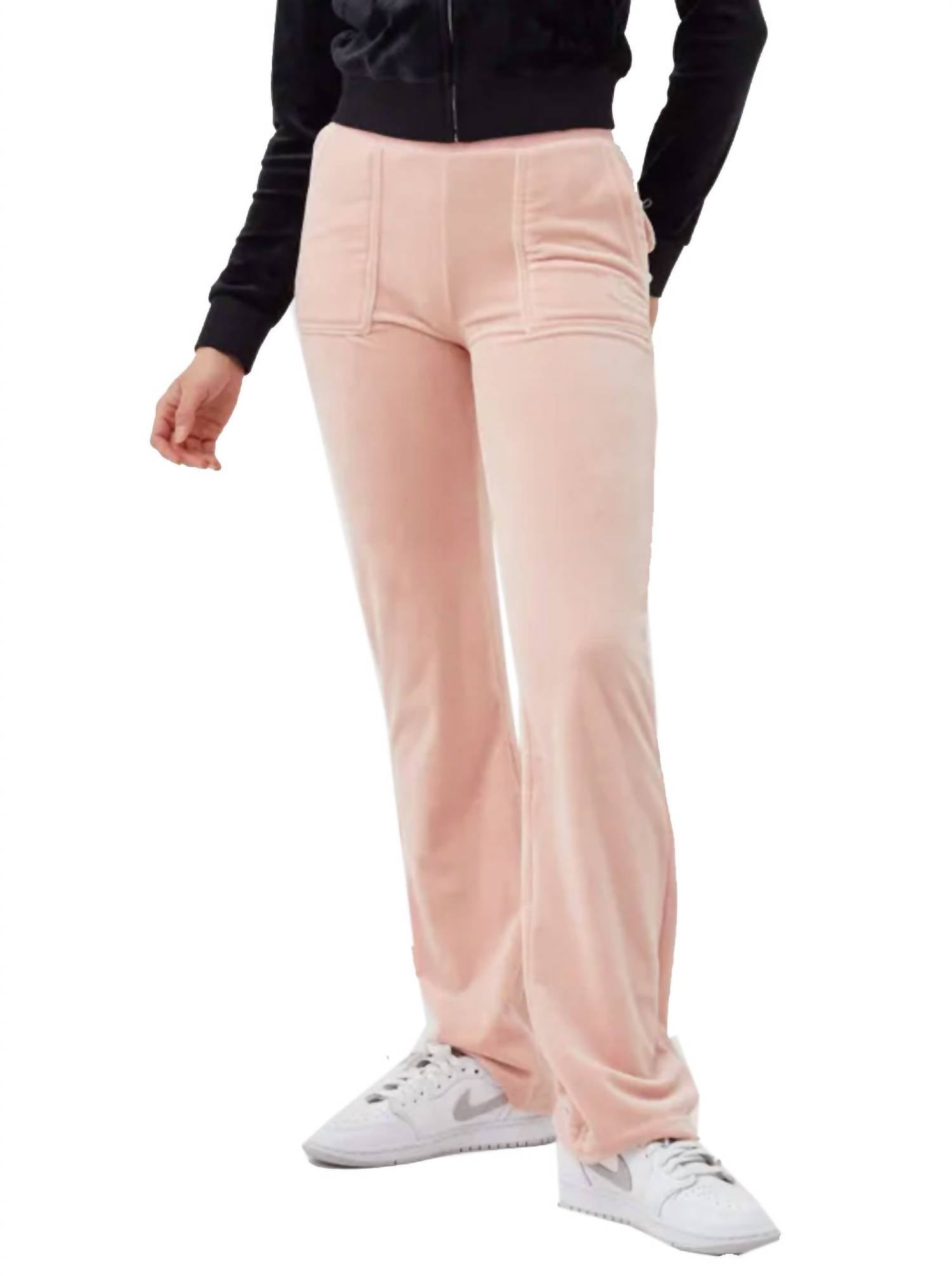 

Велюровые брюки Del Rey серебристо-розового цвета Juicy Couture