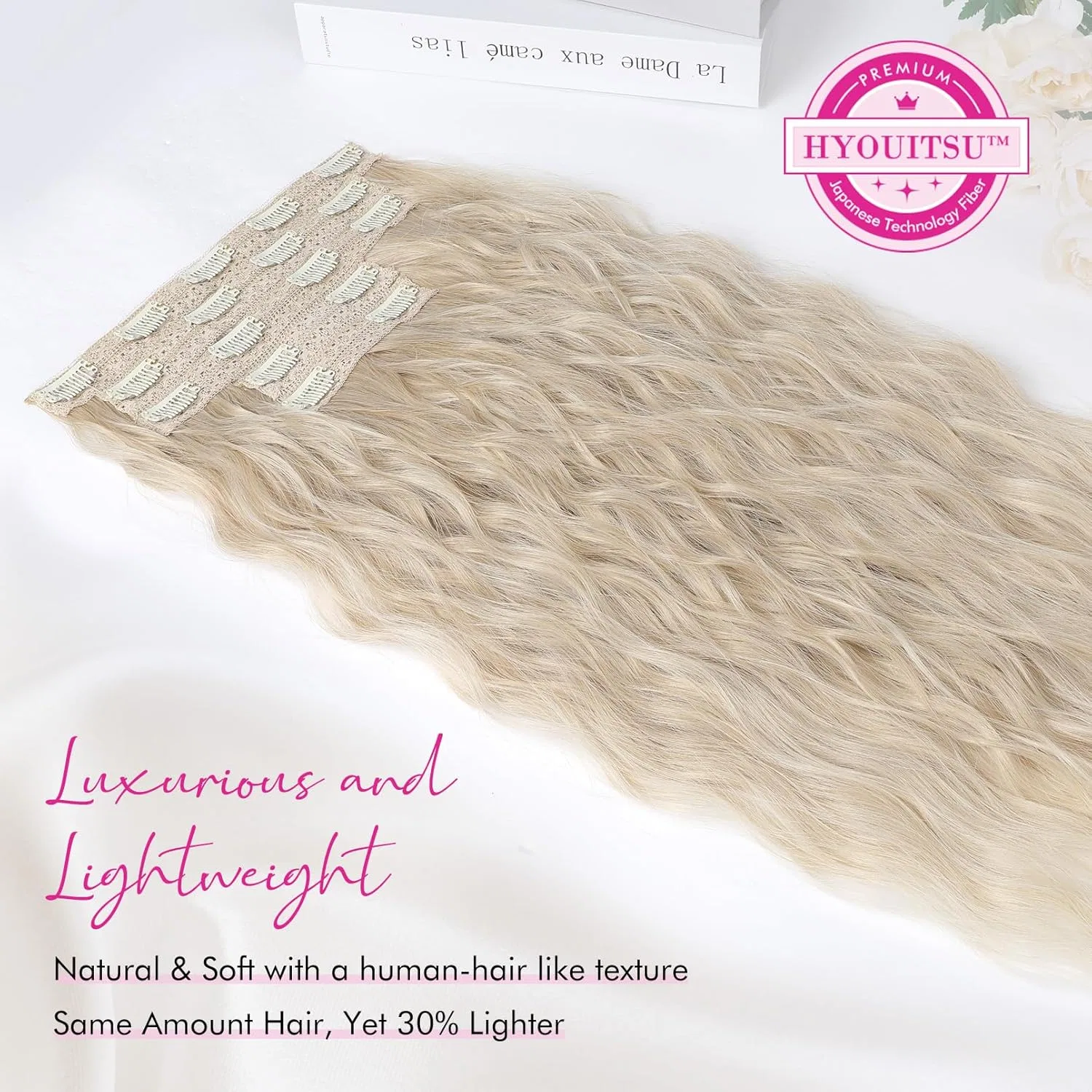Накладные волосы на заколках «Loose Wave» от REECHO Reecho, Blonde — фото 4
