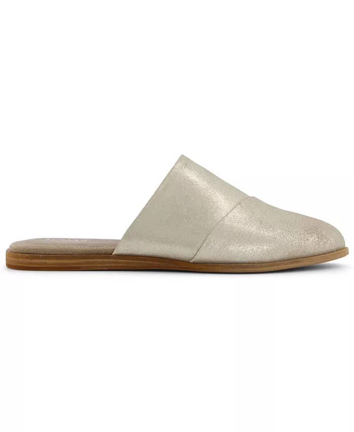 Женские мюли на плоской подошве Jade Slip On TOMS, серебряный — фото 2