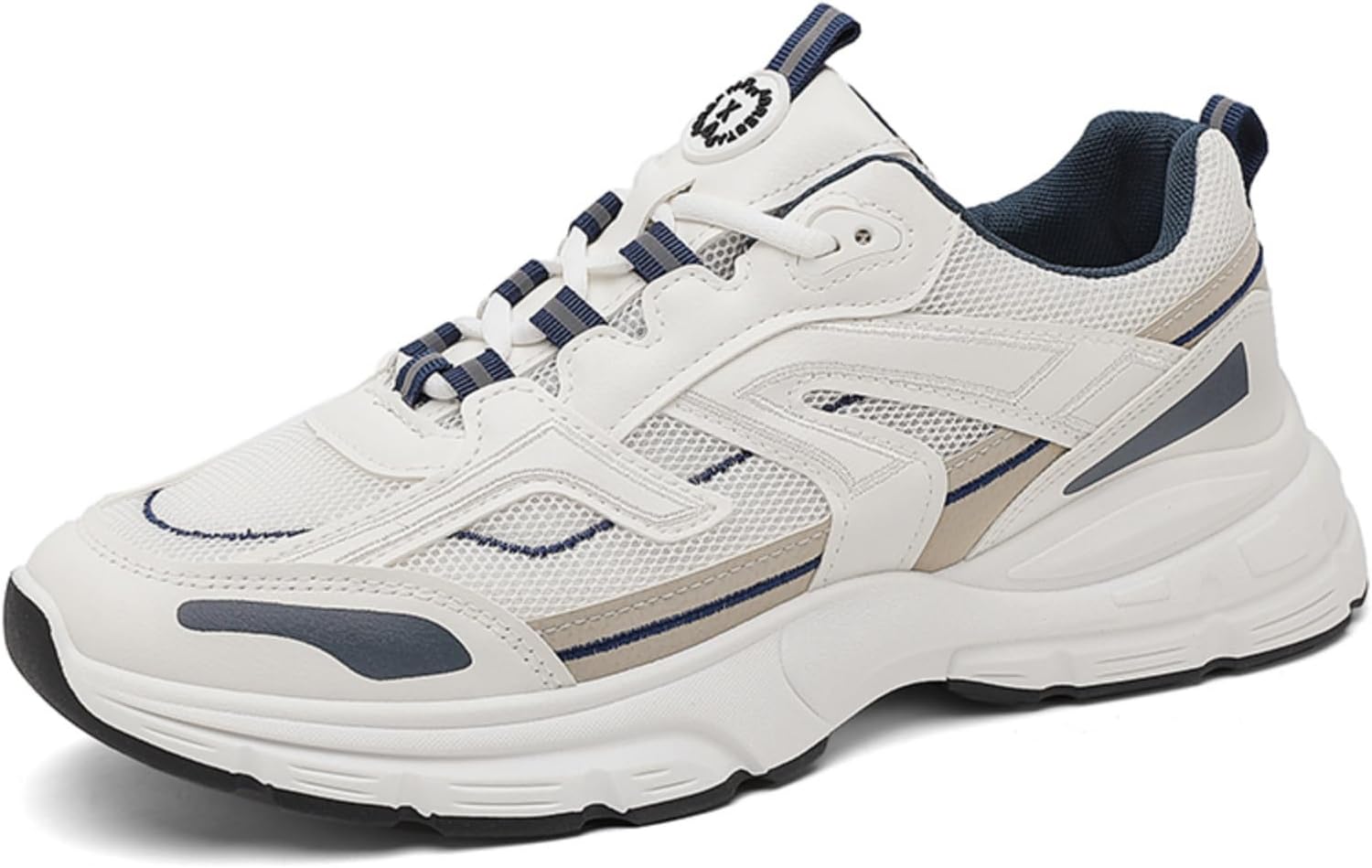 

Мужские повседневные кроссовки Khwfjas, удобная спортивная обувь - стильная для занятий на свежем воздухе, тренировок в зале и повседневных поездок, белый