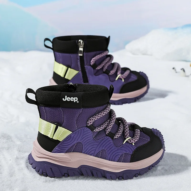 Кроссовки Explorer 2.0 из искусственной кожи и текстиля, противоскользящие, водонепроницаемые, легкие, с амортизацией и утеплением, высокие Jeep, Cardamom Purple — фото 3