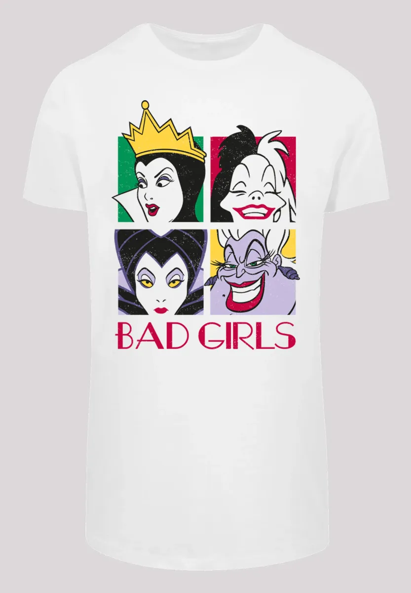 

F4NT4STIC Рубашка с коротким рукавом "F4NT4STIC Мужская футболка Disney Villains Bad Girls с фигурной длинной футболкой", белый