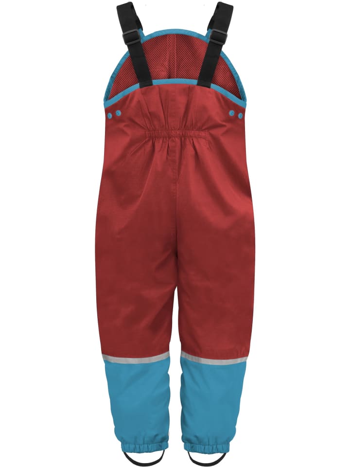 Normani Outdoor Sports Детские непромокаемые штаны на подтяжках, Waller, красного цвета — фото 2