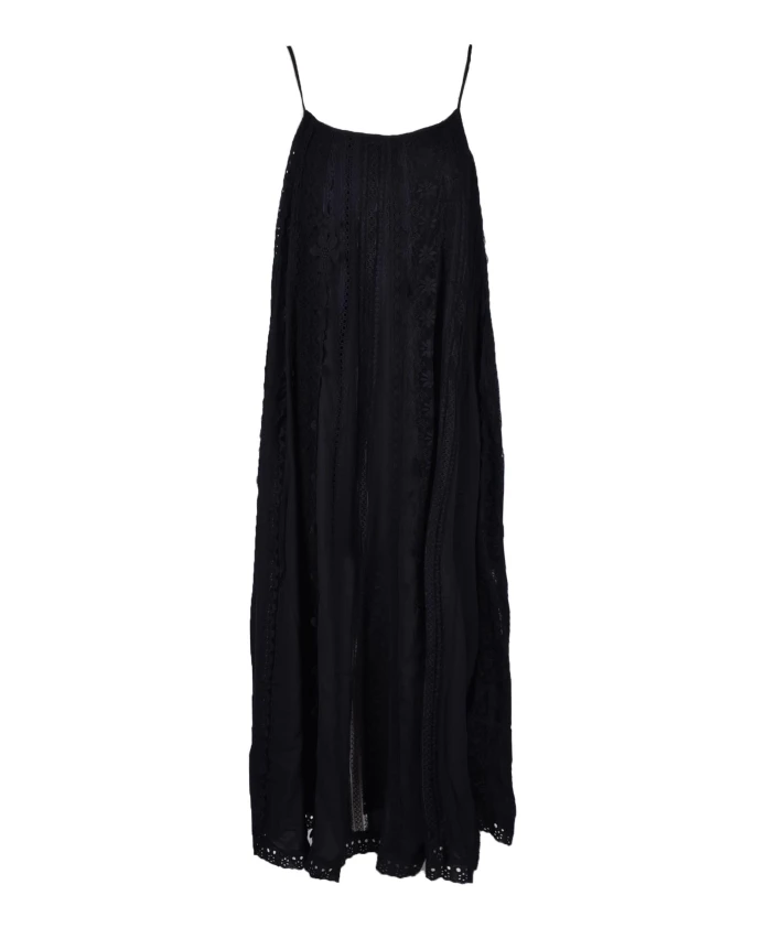 

Длинное платье с кружевной отделкой Semicouture, черный