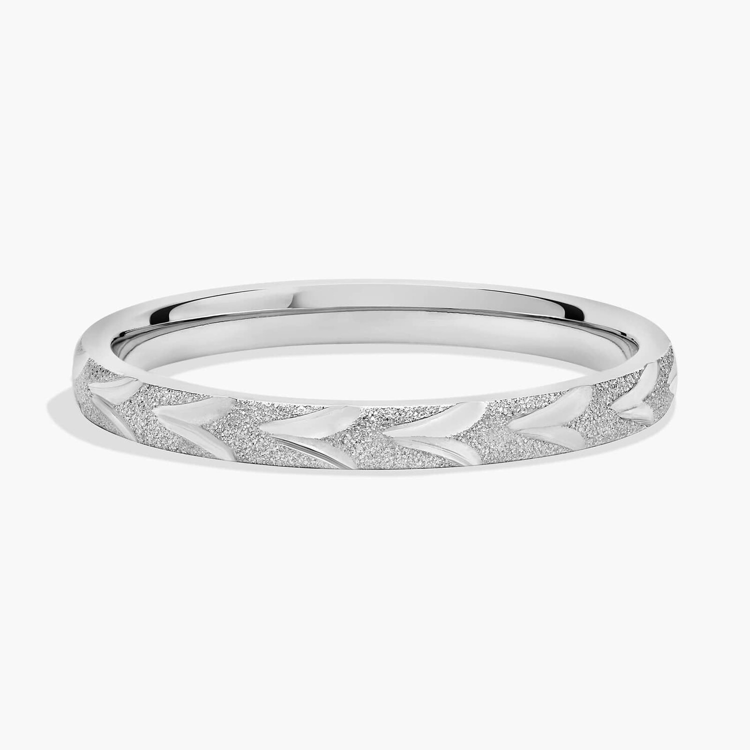 

Кольцо Swiss Cut, составное, из 14-каратного белого золота (2 мм) Blue Nile