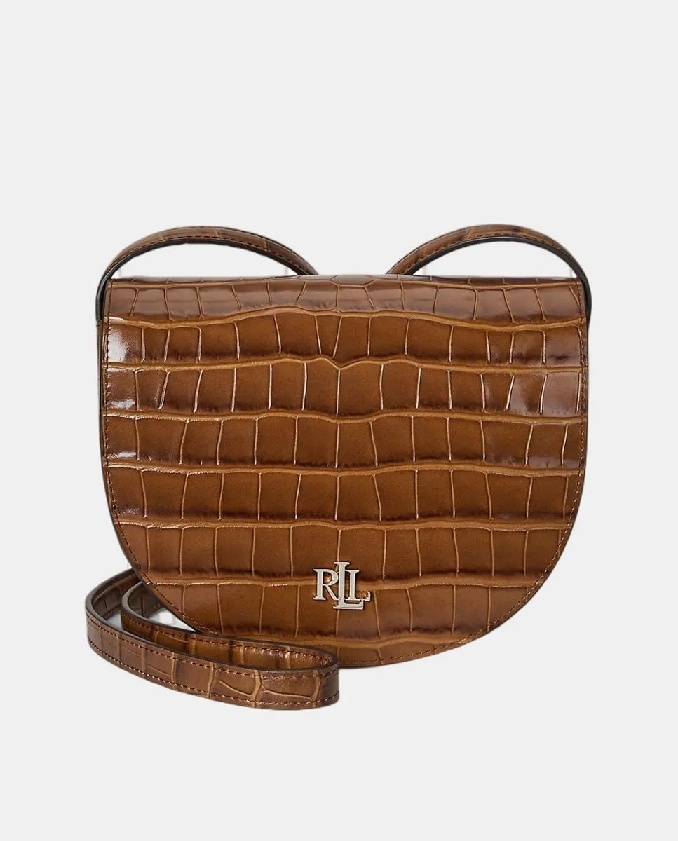 

Маленькая кожаная сумка-саквояж Witley с крокодиловым эффектом Lauren Ralph Lauren, песочный