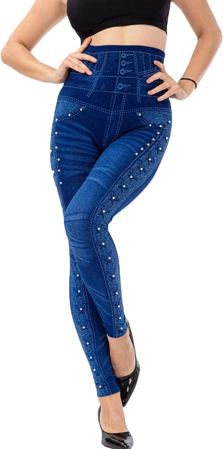 Джинсы с жемчугом Blue