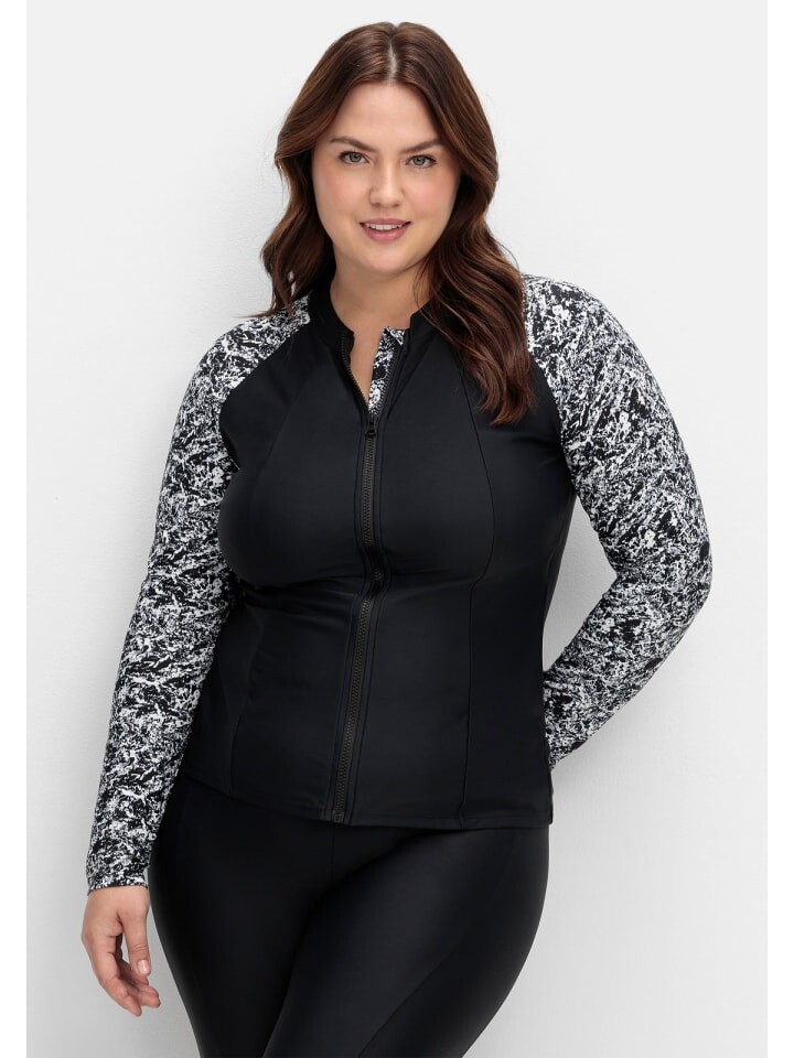 

Верх бикини sheego Badeshirt, цвет schwarz gemustert