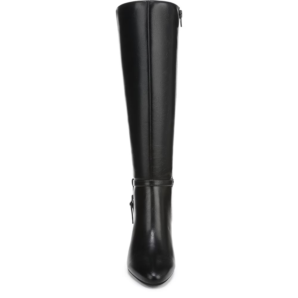 Высокий сапог до колена на широкую икру Galant Lifestride, black faux leather — фото 3
