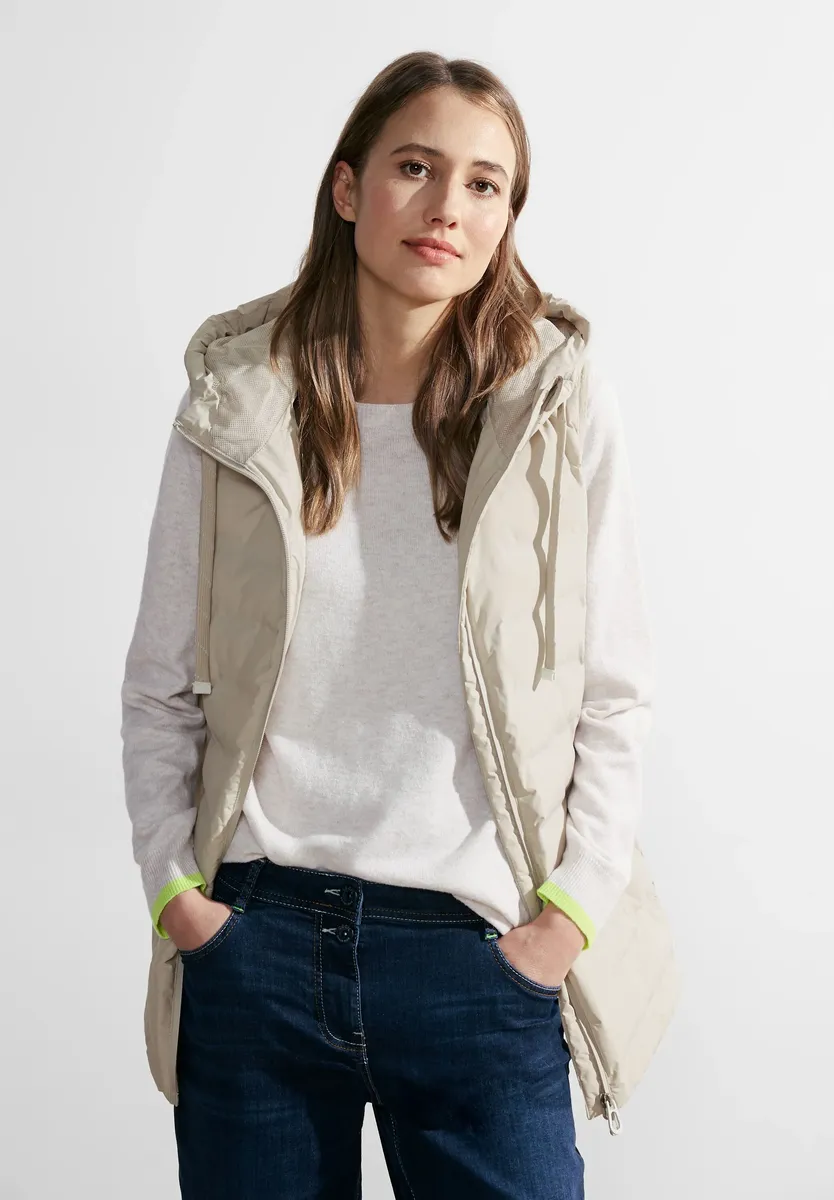 

Стеганый жилет Cecil с кулиской на воротнике, бежевый