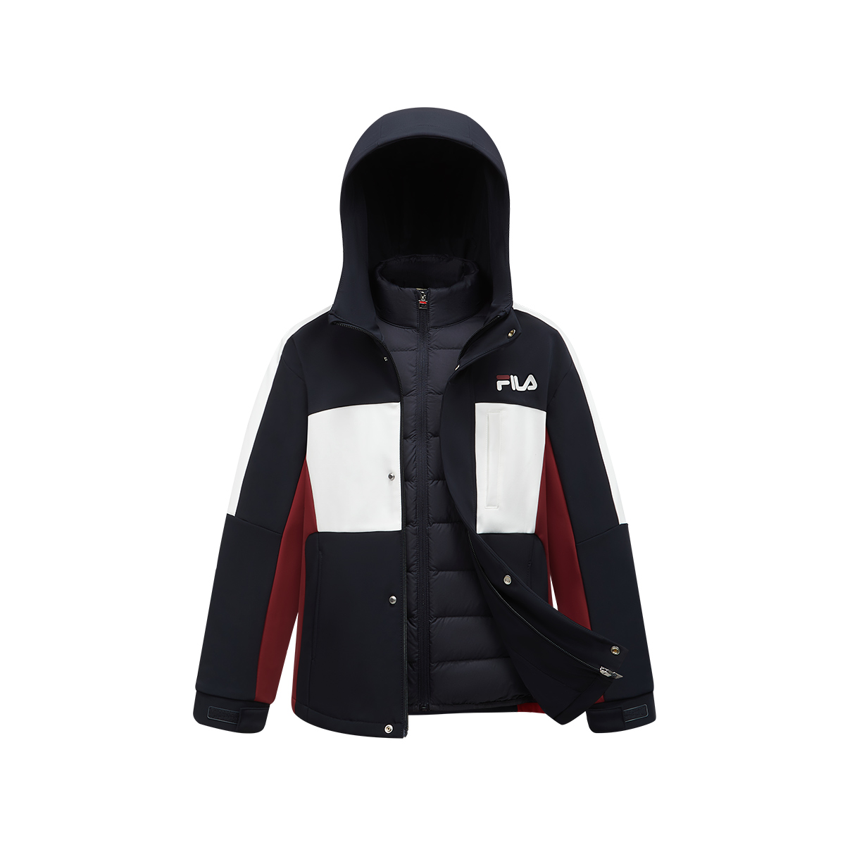 

Пуховик с капюшоном, утепленный, ветрозащитный FILA KIDS, legend синий