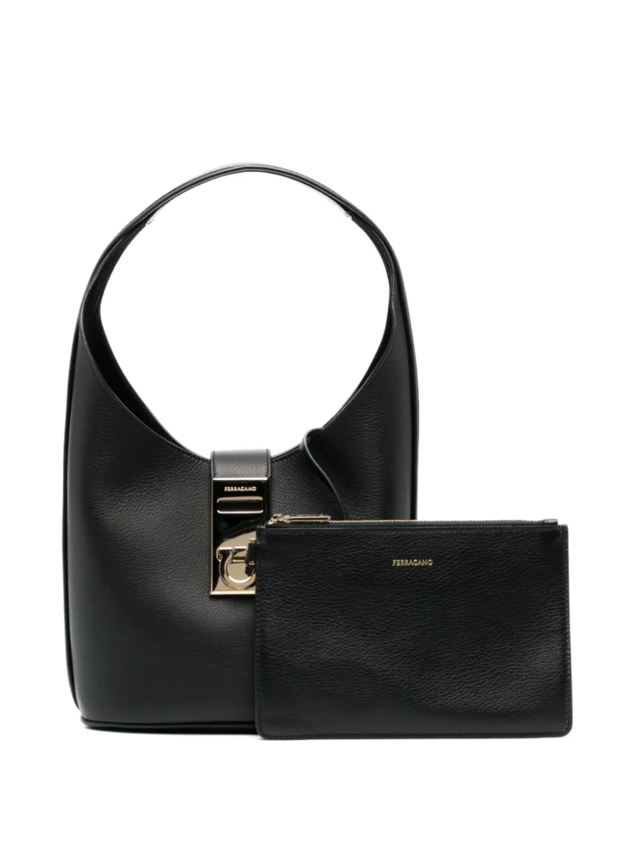 

Ferragamo сумка на плечо с логотипом, черный