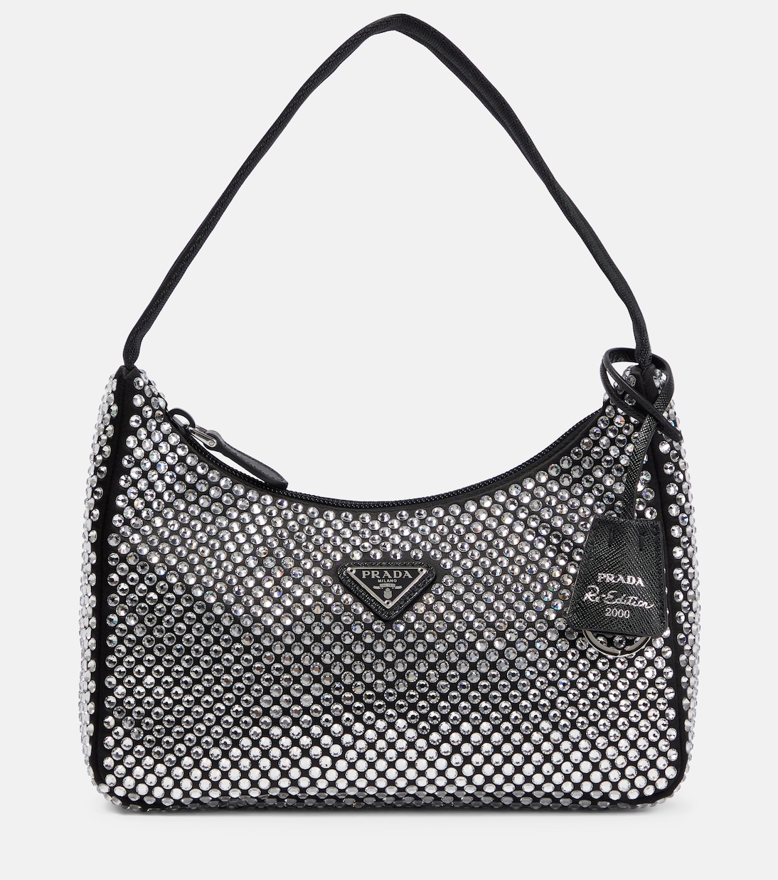

Декорированная атласная сумка Prada, Cristal