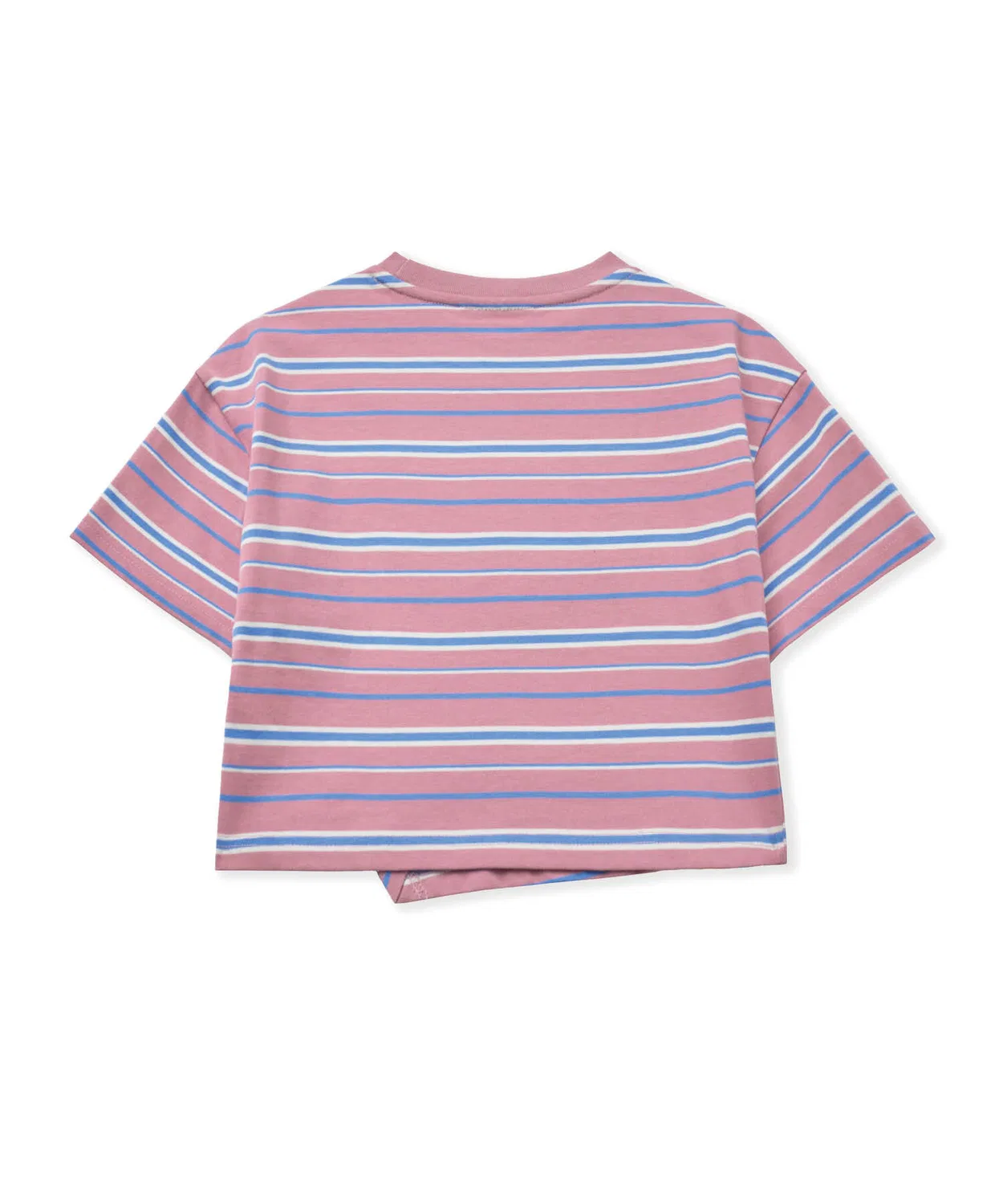 Детский укороченный топ в полоску розовый от Brownbreath Kids — фото 3