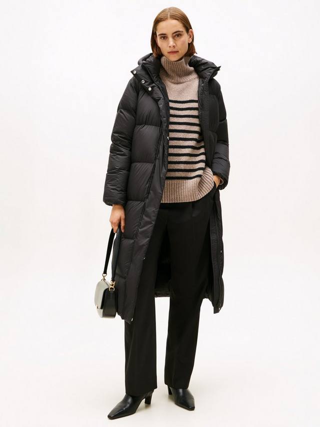 

Современное водоотталкивающее пуховое пальто Tommy Hilfiger, Black