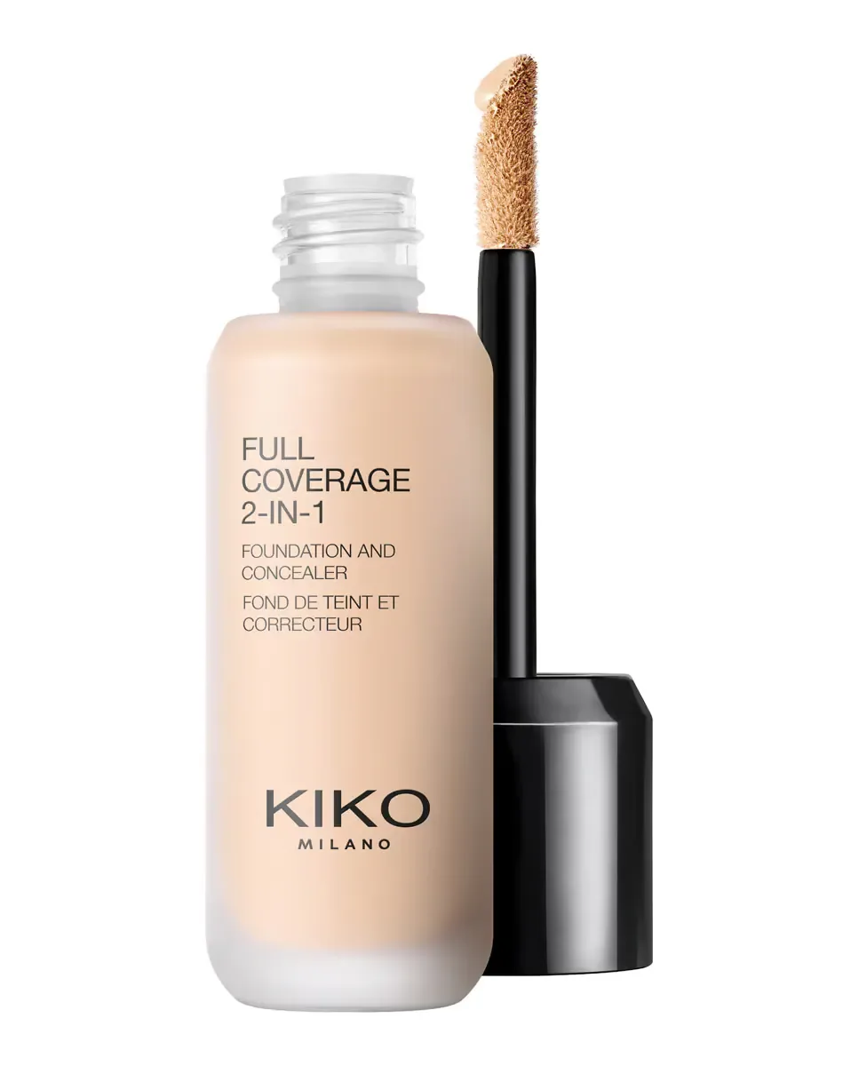 Тональная основа и консилер 2 в 1 с полным покрытием Kiko Milano, Wr01 Warm Rose