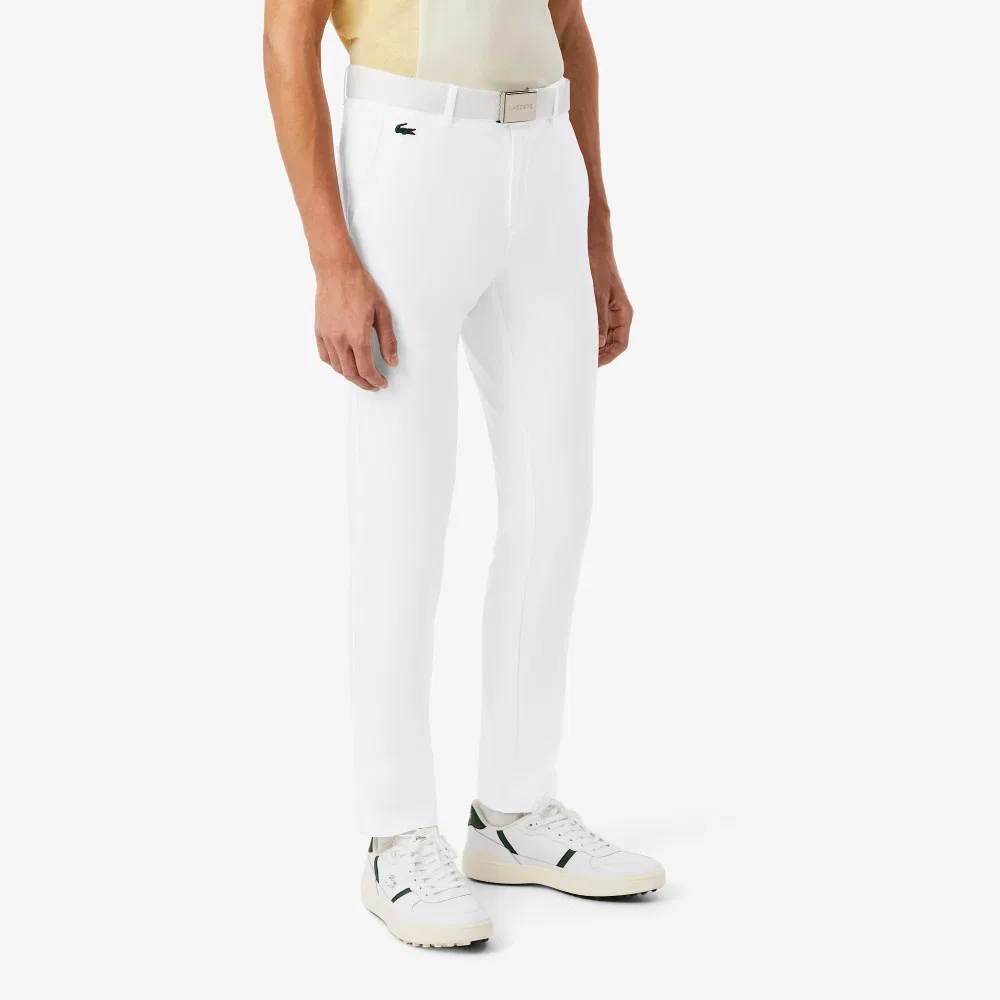 Мужские базовые брюки для гольфа белые от Lacoste — фото 2