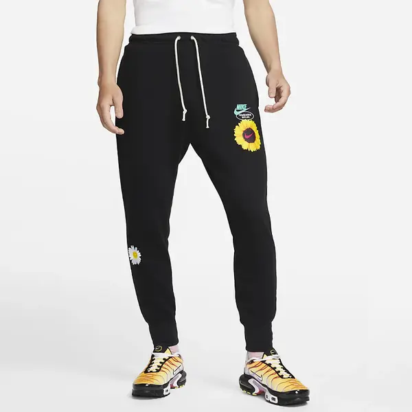 Спортивные штаны Men's Nike Knit Embroidered Sports Pants/Trousers/Joggers Autumn Black, мультиколор — фото 4