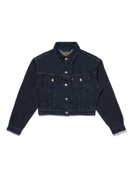 Укороченная куртка дальнобойщика 90-х Levi's, Dark Indigo - Flat Finish — фото 3