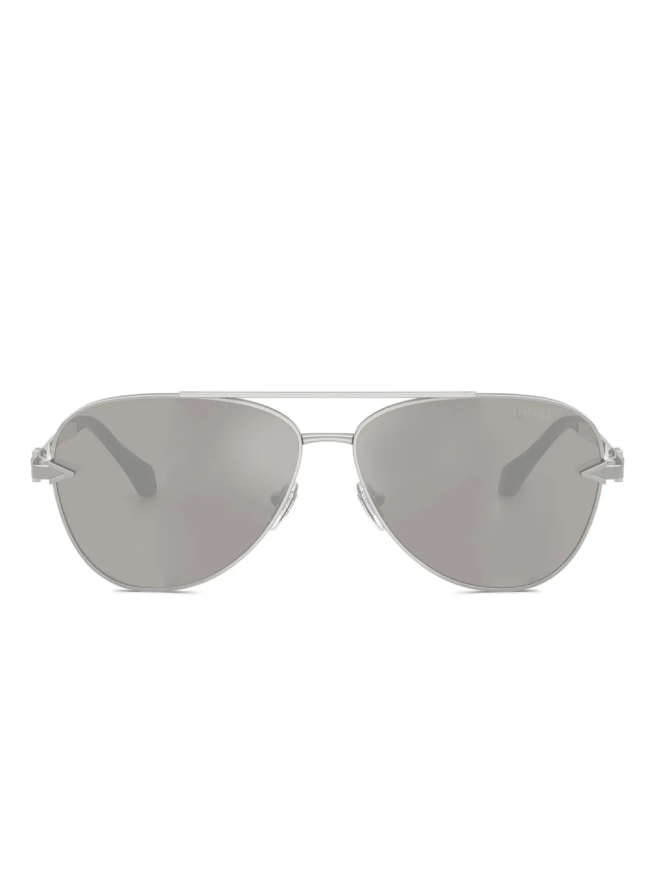 

Солнцезащитные очки в оправе «пилот» Versace Eyewear, серебряный