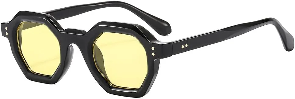 

Солнцезащитные очки для мужчин и женщин - защита UV400 - прозрачные линзы Ocean с заклепками для занятий спортом на открытом воздухе и вождения QWBSER, 6