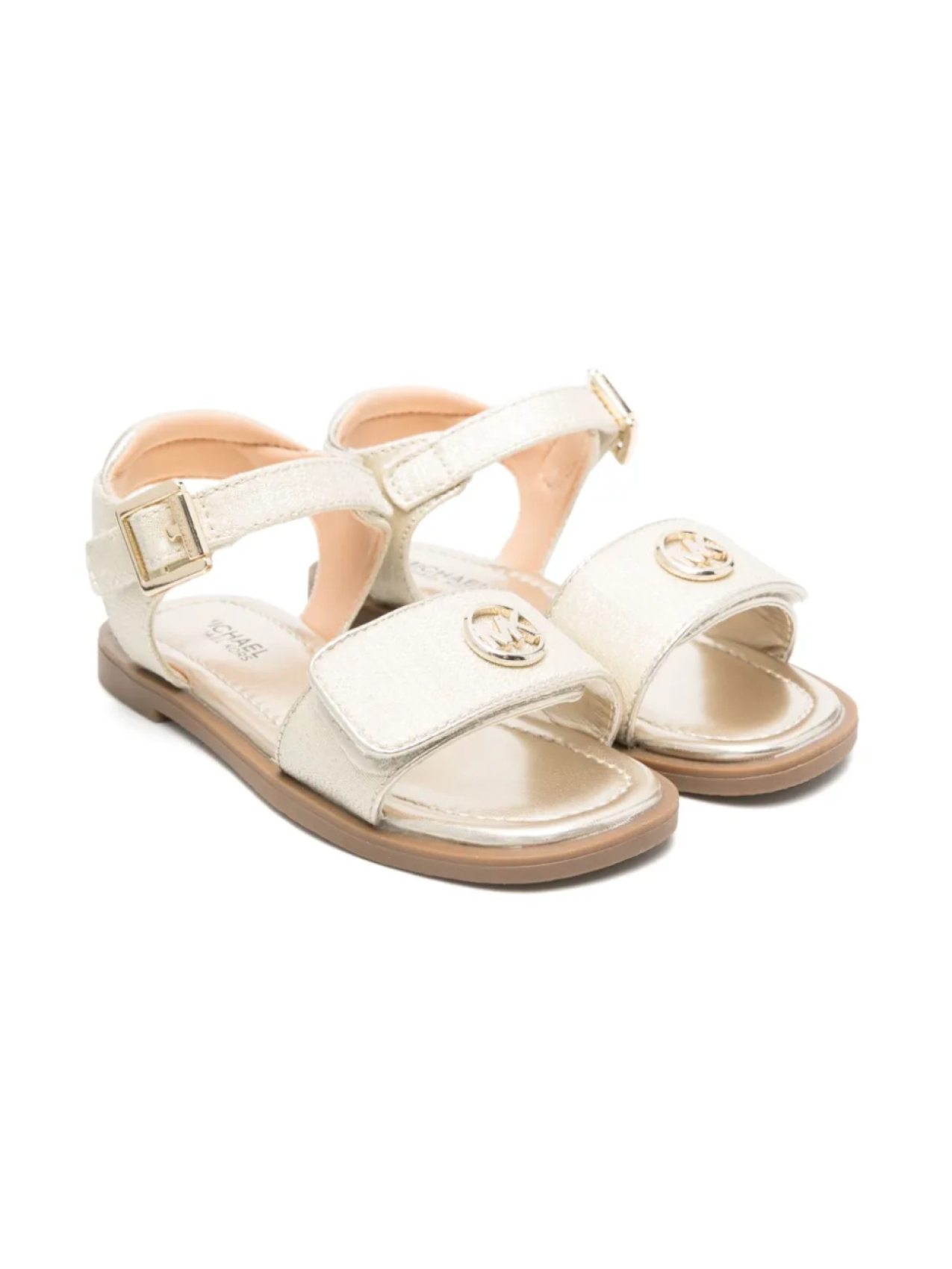 

Сандалии с логотипом Michael Kors Kids, золотой