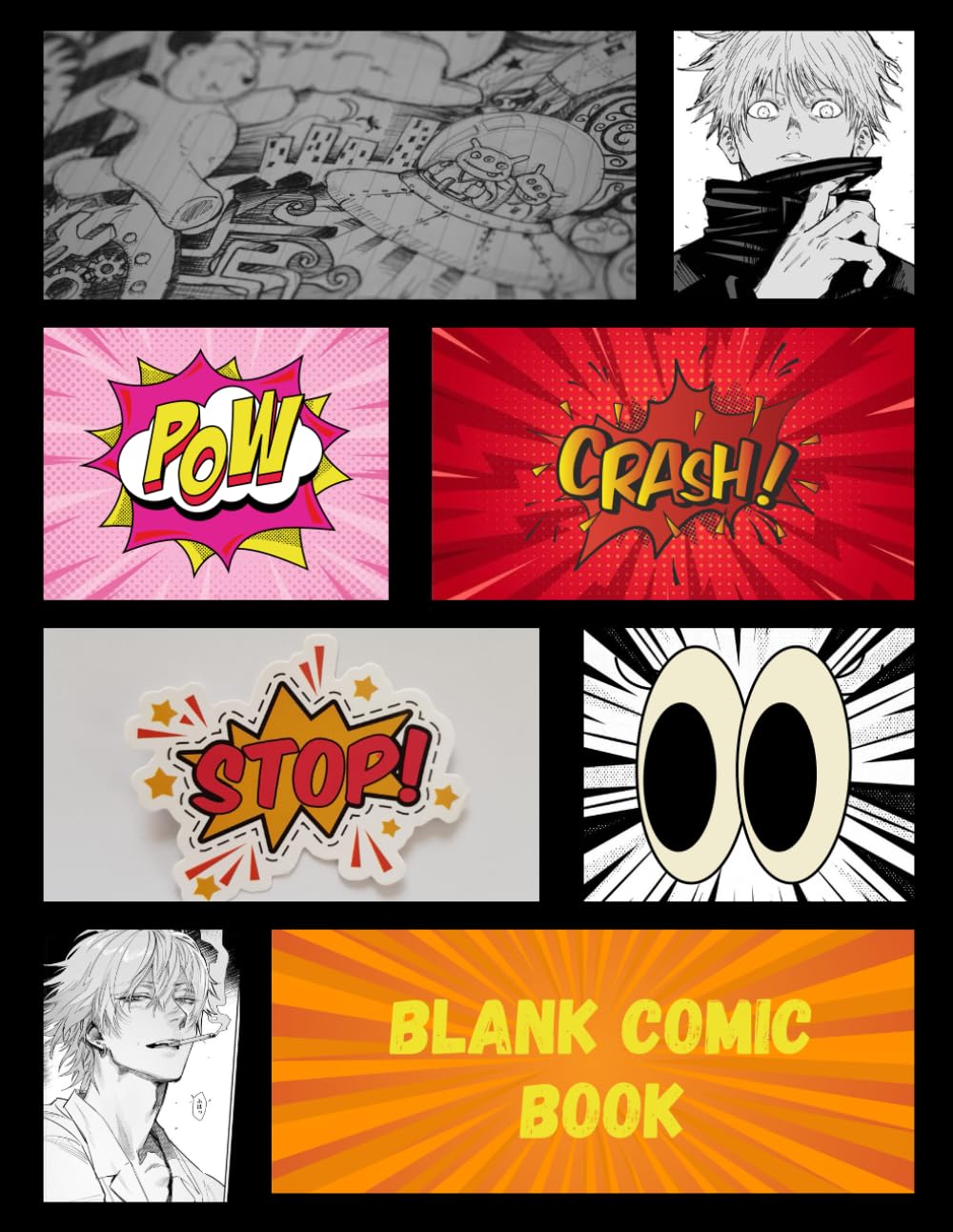 

“Blank Comic Book for Kids and Adults: Make Your Own Superhero Stories | Sketch & Doodle Comic Panels” (Independently published)