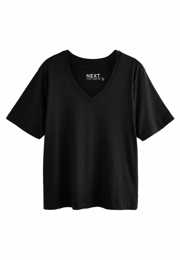 

Свободная футболка с v-образным вырезом в базовом стиле Next, Black, Черный, Свободная футболка с v-образным вырезом в базовом стиле Next, Black