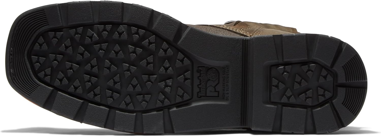 Timberland PRO мужские рабочие ботинки True Grit 8 дюймов с композитным защитным носком, боковой молнией, водонепроницаемые, промышленные, вестерн, Turkish Coffee-2024 New — фото 4