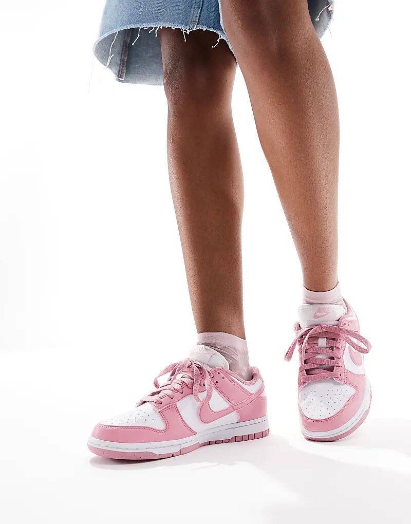 Кроссовки Nike Dunk Low NN белого и розового цветов — фото 4
