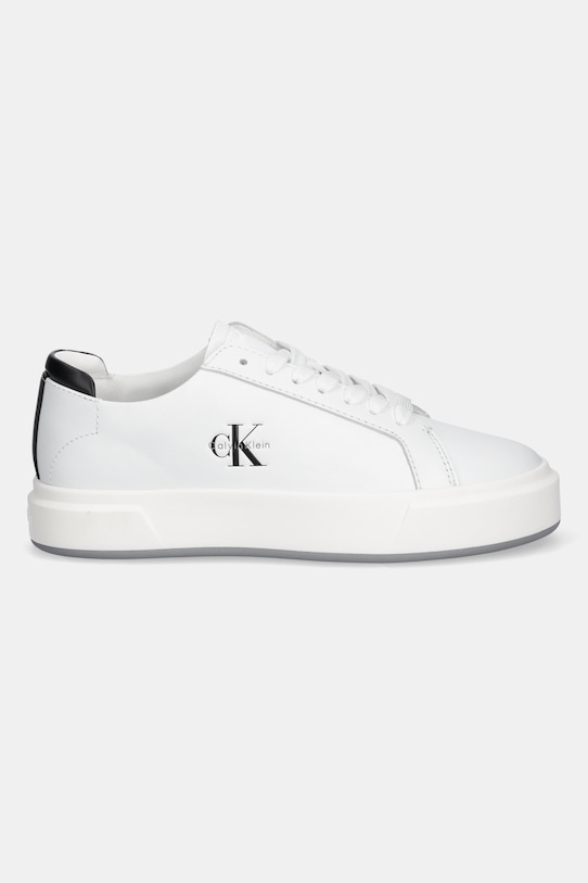 Кроссовки Basket Lace Up из кожи Calvin Klein, белый — фото 2