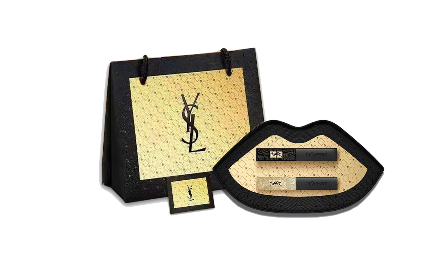 

Позолоченная звезда бриллиант губная коробка лимитированная серия 2 шт SAINT LAURENT