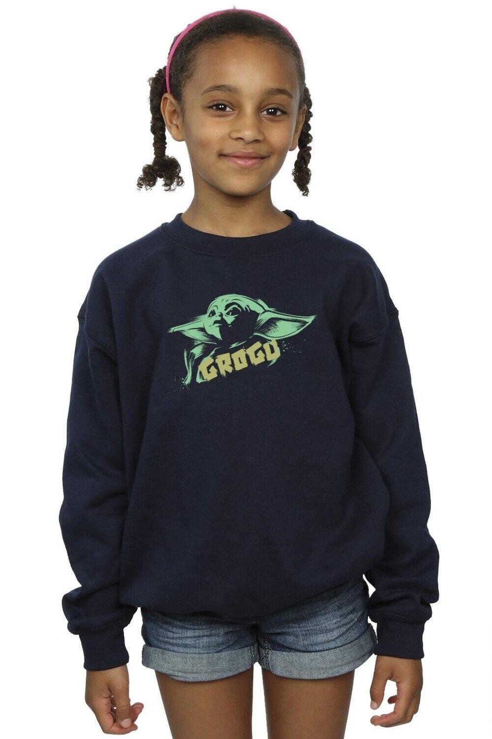 

Толстовка с логотипом The Mandalorian Grogu The Child Star Wars, темно-синий