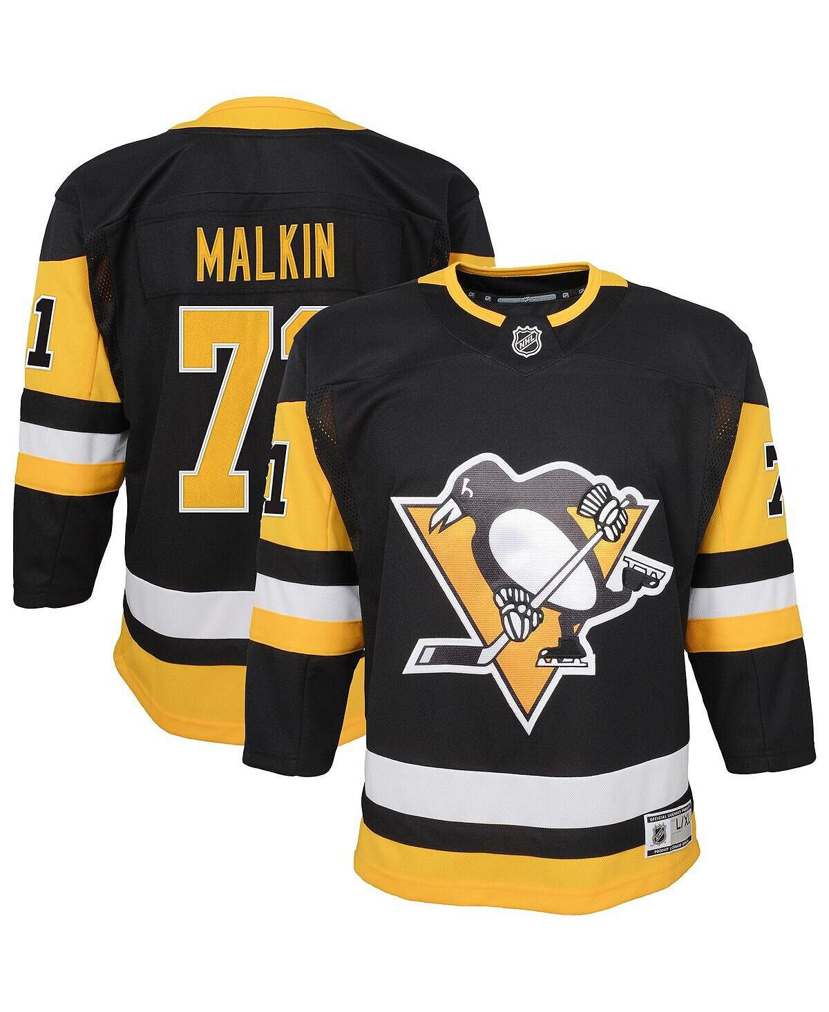 Домашняя майка премьер-игрока Big Boys Евгения Малкина Black Pittsburgh Penguins Outerstuff — фото 4