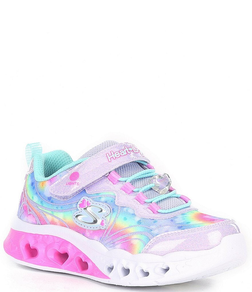 

Кроссовки Skechers Girls' Flutter Heart Lights-Groovy Swirl Lighted (Молодежные), фиолетовый
