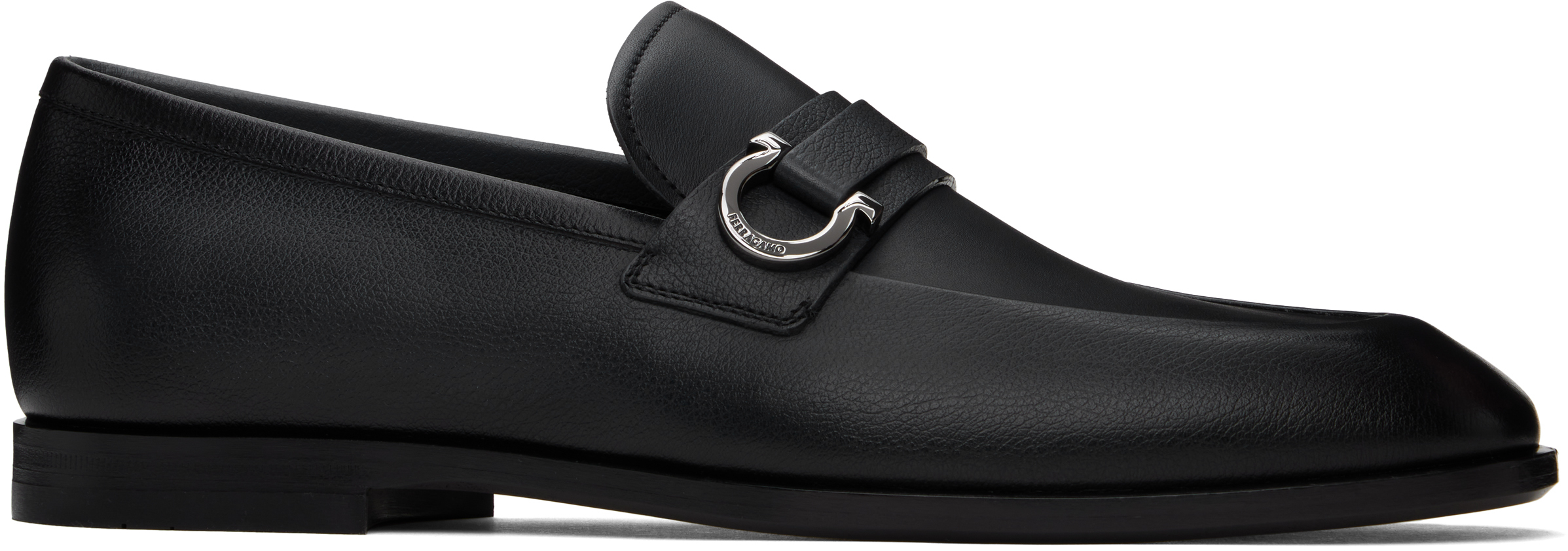 

Черные мокасины Florio Ferragamo