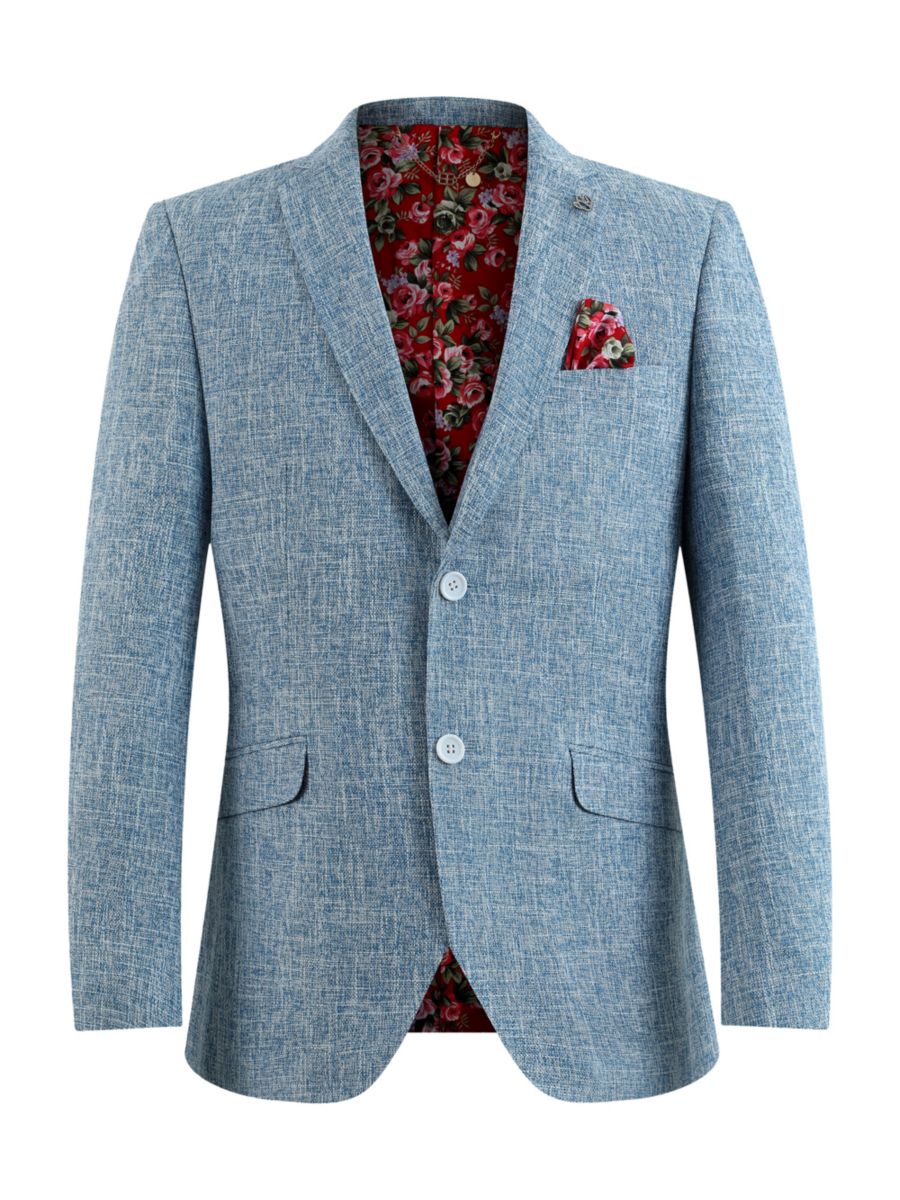 

Спортивное пальто Slim Fit Crosshatch Elie Balleh, цвет Baby Blue, Синий, Спортивное пальто Slim Fit Crosshatch Elie Balleh, цвет Baby Blue