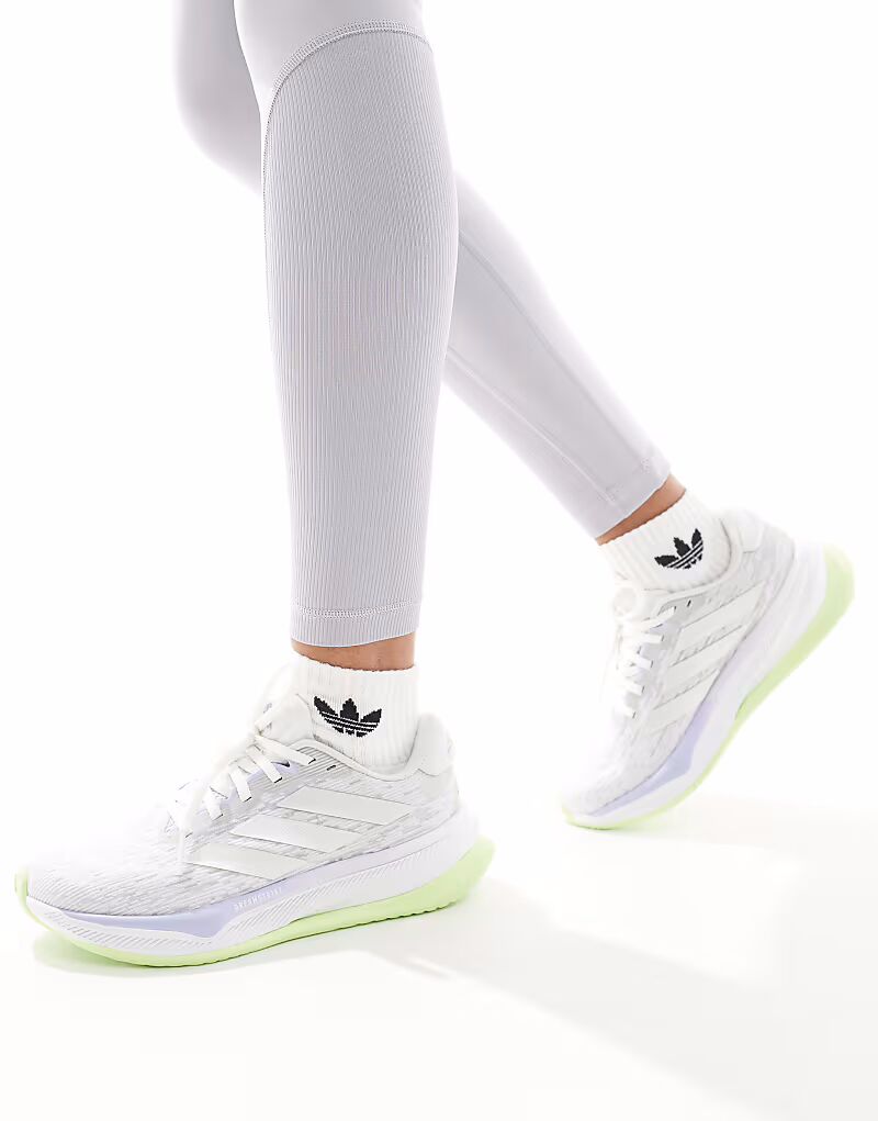 Кроссовки Adidas Running Supernova Comfortglide цвета лайм-серый и серебристый Adidas Performance — фото 3