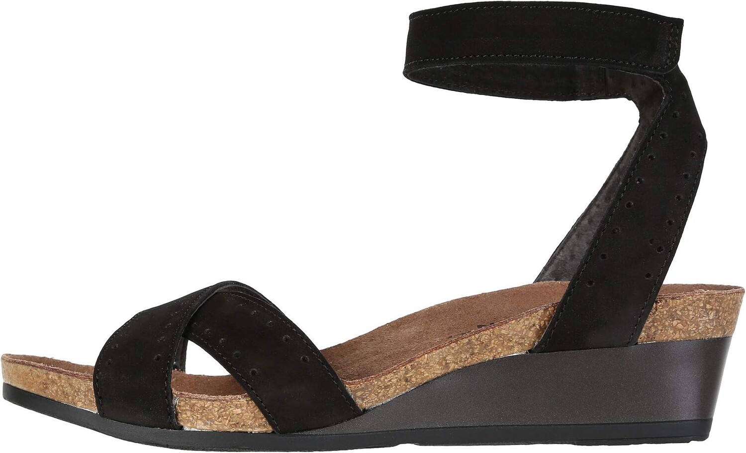 Босоножки Wand Naot, цвет Black Velvet Nubuck/Glass Brown — фото 4