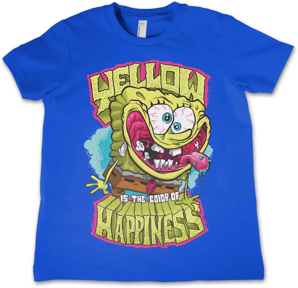 Футболка детская с принтом SpongeBob, синяя