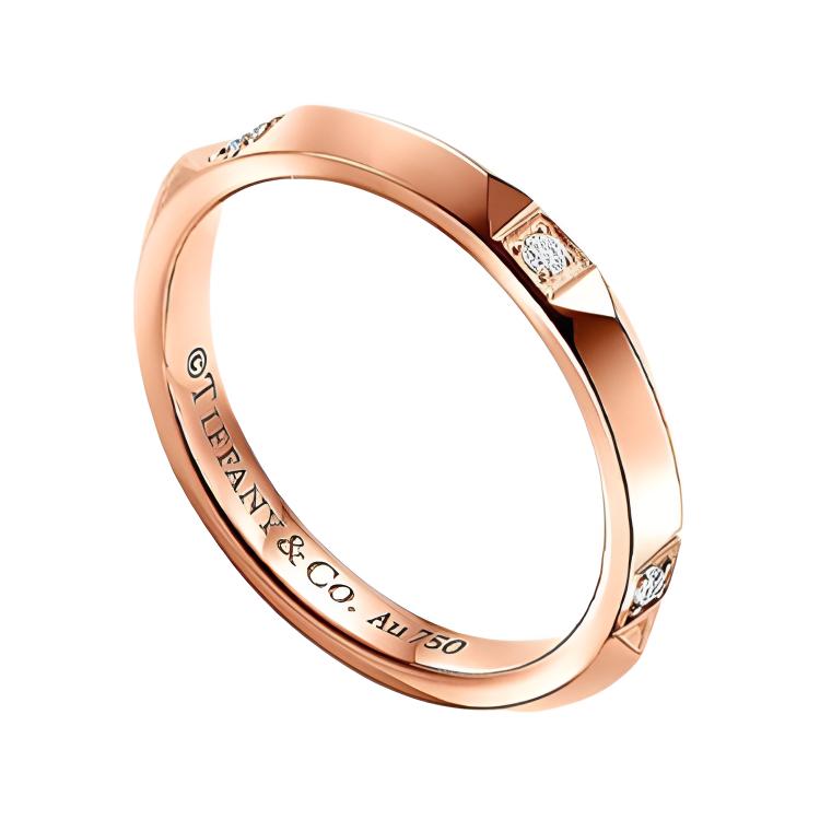

TIFFANY & CO. Кольцо из розового золота 585 пробы с бриллиантами Unisex Rose Gold