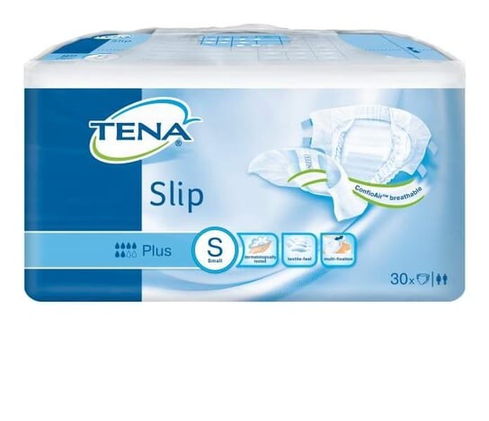 

Маленькие 56-85 см, подгузники-трусы, 30 шт. Tena Slip Plus, SCA HYGIENE