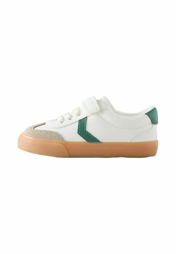 Детские туфли на липучках с эластичными шнурками Next, White/Green