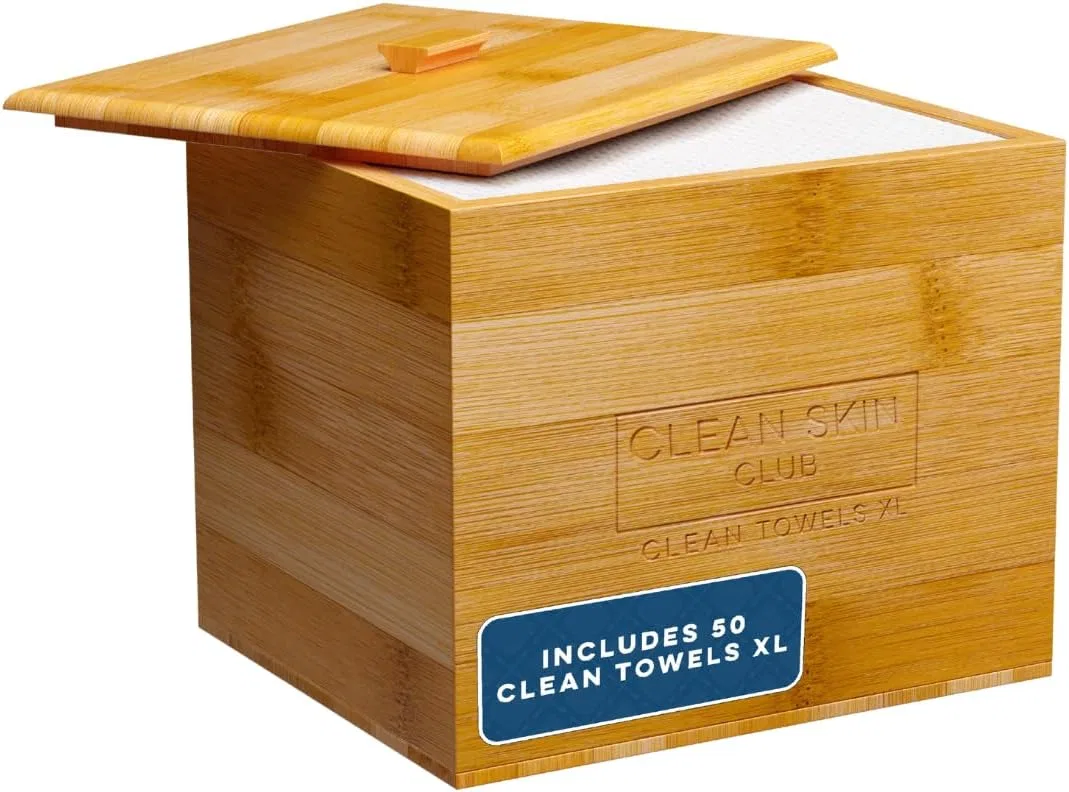 Салфетки для лица одноразовые Clean Skin Club Luxe Bamboo Box 50 шт.