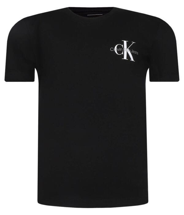 

Футболка детская Calvin Klein Jeans хлопковая с монограммой, черный