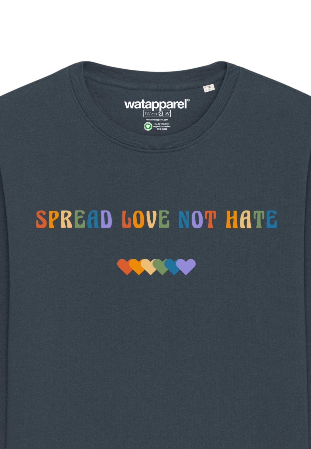 

Толстовка SPREAD LOVE NOT HATE watapparel, антрацит