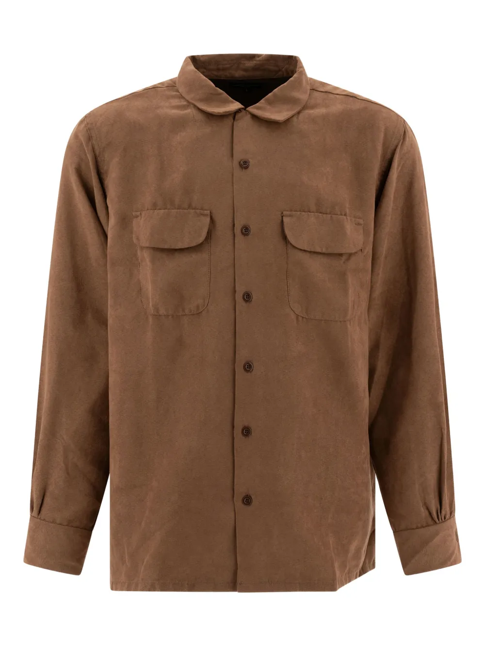 

Классическая рубашка с застежкой на пуговицах и карманом Engineered Garments, коричневый